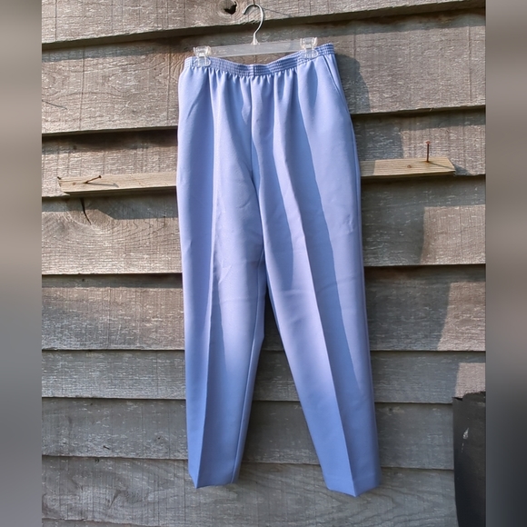 Alfred Dunner Womens 12 Pants Pull On Elastic Waist Slant Pockets Lilac - Picture 1 of 11